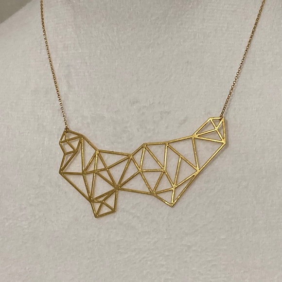 Geometric Design Necklace, 14K Gold Filled - Picture 3 of 5